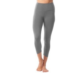 High waist Power Flex Capri Heather Silver Grey
